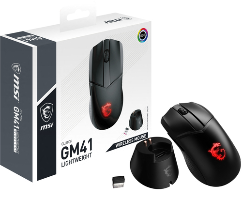 MSI Clutch GM41 Lightweight Wireless компьютерная мышь Игровой Для правой руки Беспроводной RF Оптический 20000 DPI