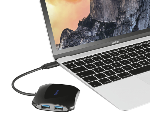 Trust 21010 interface hub USB 3.2 Gen 1 (3.1 Gen 1) Type-C Black – image 3