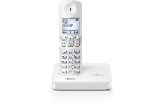 Philips D4001W/FR telephone DECT telephone Caller ID White – image 2