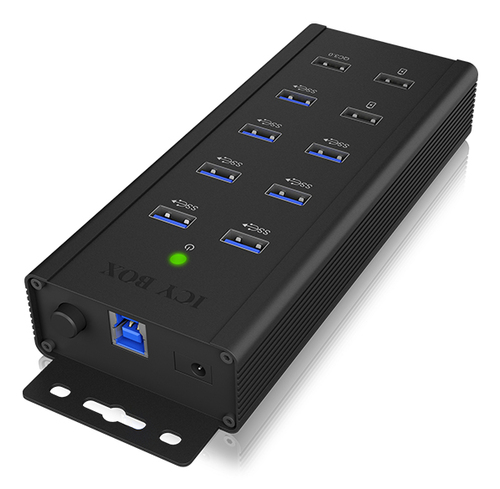 ICY BOX 7-Port - USB 30 USB-Hubs - USB 32 - 7 - Schwarz – Foto 10 von 11