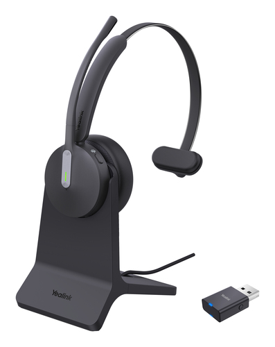 Yealink WH64 Hybird Mono with Charging Stand Teams Гарнитура Беспроводной Оголовье Офис/колл-центр USB Type-C Bluetooth Зарядная стойка Черный