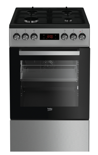 Beko FSM52331DXDT cooker Freestanding cooker Gas Black, Stainless steel