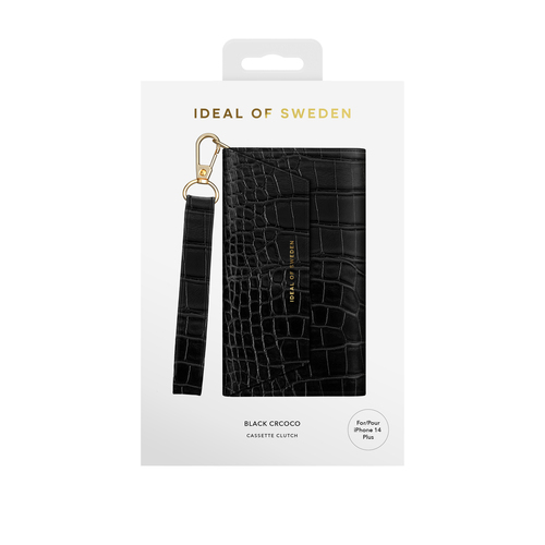 iDeal of Sweden Cassette Clutch iPhone 14PL Black Cro