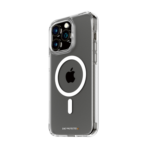 PanzerGlass® HardCase Transparent w. White MagSafe & D3O® iPhone 15 Pro Max