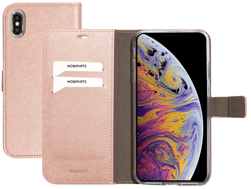 Mobiparts Saffiano Wallet Case Apple iPhone XS Max Pink