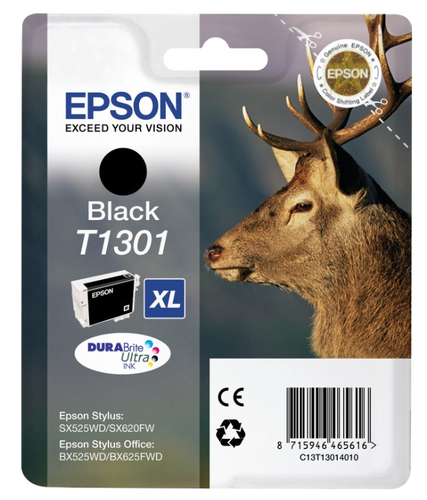 Epson Stag Singlepack Black T1301 DURABrite Ultra Ink