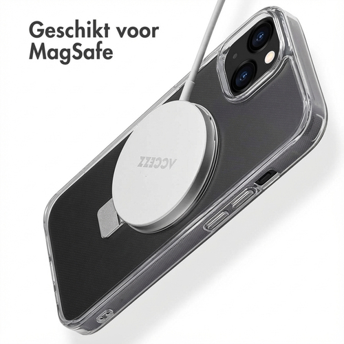 Accezz Ring Stand Backcover met MagSafe iPhone 13 - Transparant, afbeelding 2