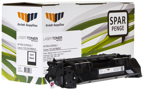 MM Black Laser Toner - HP 05A (CE505A) / Canon 719 (3479B002) - For HP LaserJet / Canon LBP & MF