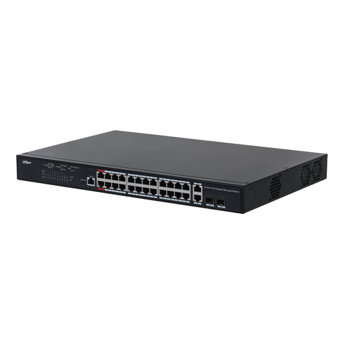 Dahua Technology PoE DH-PFS4226-24GT-230 network switch Unmanaged L2+ Gigabit Ethernet (10/100/1000) Power over Ethernet (PoE) Black – image 1