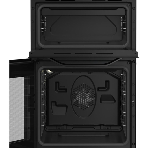 Hotpoint HDE5VDCB 50cm Wide Double Oven Electric Cooker with Ceramic Hob - Black - A/A Rated, Black - image 2
