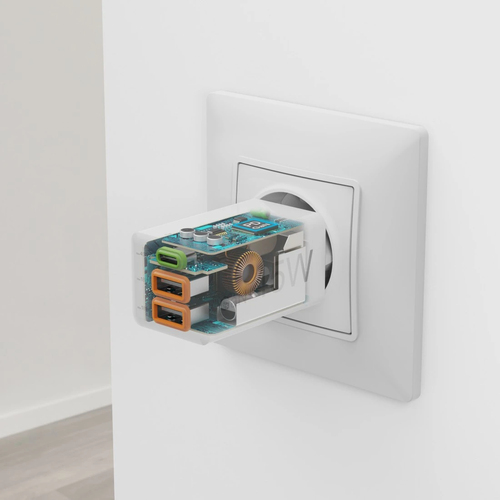 Hama Fast Charger GaN 1x USB-C PD 2x USB-A QC Mini-Charger 45 W Oplader Wit, afbeelding 10