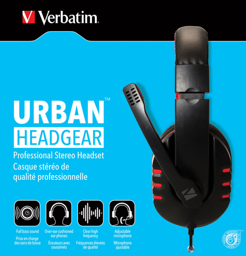 Verbatim 49120 headphones/headset Wired Head-band Calls/Music Black