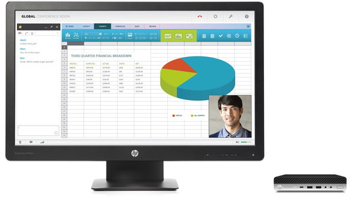HP 600 G3 + ProDisplay P240va + DeskJet 3630 AiO