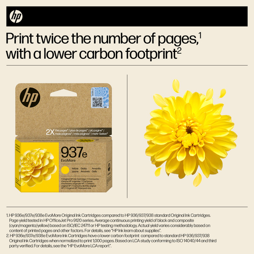 HP 937E EvoMore Original Ink Cartridge High Yield Yellow 4S6W8NE - image 4