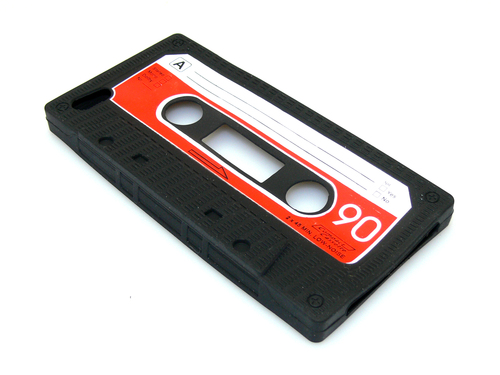Sandberg Cover iPhone 5/5S retrotape Black
