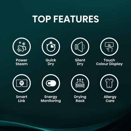 Hisense 5i Series DH5I104BBAB WiFi-enabled 10 kg Heat Pump Tumble Dryer - Black - image 3