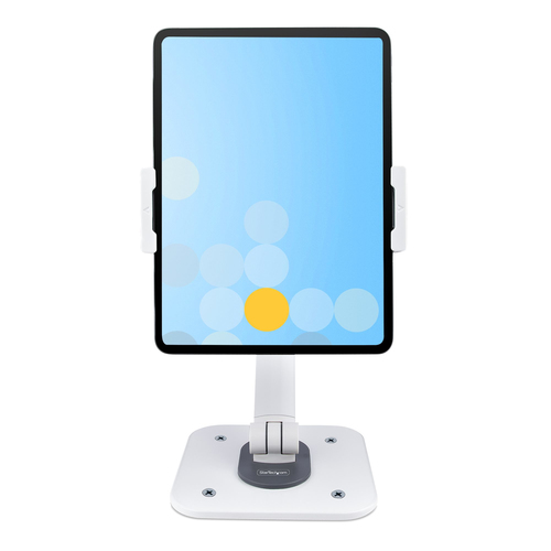 StarTech.com Adjustable Tablet Stand for Desk, Desk/Wall Mountable, Supports Up to 2.2lb, Universal Tablet Stand Holder for Desk, Articulating Tablet Mount Pivot/Swivel/Rotate - Ergonomic Tablet Stand (ADJ-TABLET-STAND-W) Tablet Stativ – billede 3
