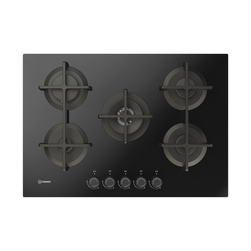 Indesit ING 72T/BK 1 Черный Встроенный 75 cm Газовый 5 зона(ы)