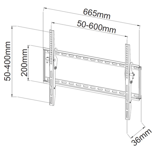 Techly wall mount voor LCD TV LED 40"-65" zwart, afbeelding 4