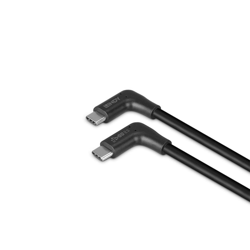 Lindy 32023 USB 3.2 Gen 2 10Gbps 60W USB Type-C (haaks) - USB Type-C (haaks) 1m, afbeelding 4