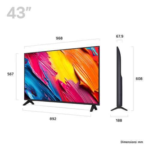 LG QNED70 Qned AI 4K Hdr Smart TV 2025 - 43QNED70A6A, Black - image 2
