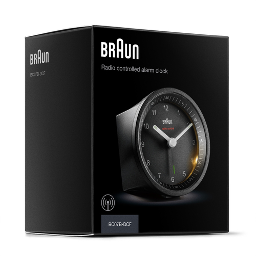 Braun BC07 - alarm clock - round - quartz - desktop - black – Foto 7 von 7