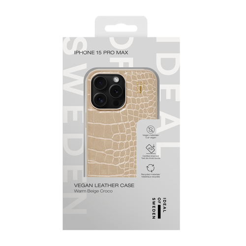 iDeal of Sweden Vegan Leather Case iPhone 15 Pro Max Warm Beige Croco – image 4