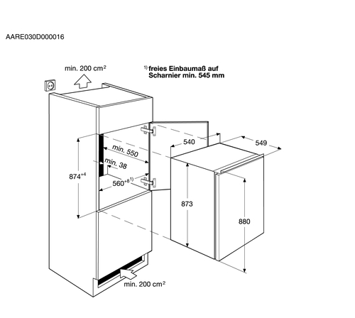 AEG SFB58811AS combi-fridge Built-in – image 3