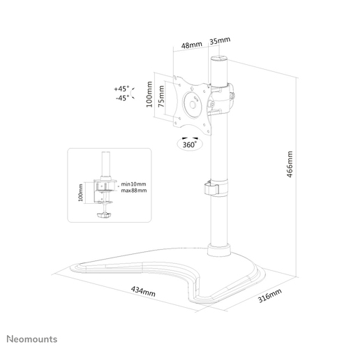 Neomounts NeoMounts NM-D335BLACK – Foto 3 von 3