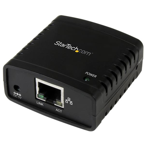 StarTech.com Mbps to USB 2.0 Network Print Server - Windows 10 - LPR - LAN USB Print Server Adapter (PM1115U2) Udskriftsserver USB 2.0 Ethernet Fast Ethernet 100Mbps