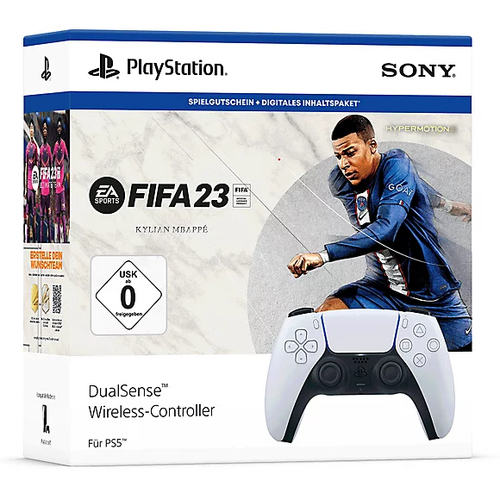 Sony Interactive Entertainment SON PS5 + FIFA23 Voucher Черный, Белый Bluetooth/USB Геймпад Аналоговый/цифровой PlayStation 5