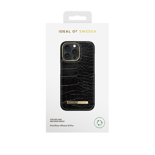 iDeal of Sweden Atelier Case iPhone 15 Pro Neo Noir Croco – image 3