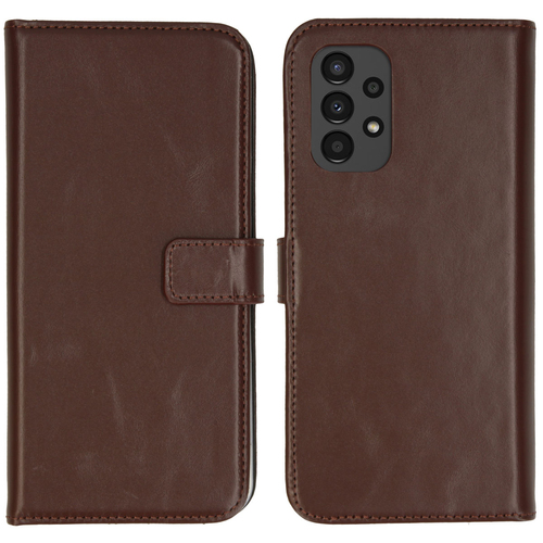 Selencia Echt Lederen Bookcase Samsung Galaxy A13 (4G) - Bruin