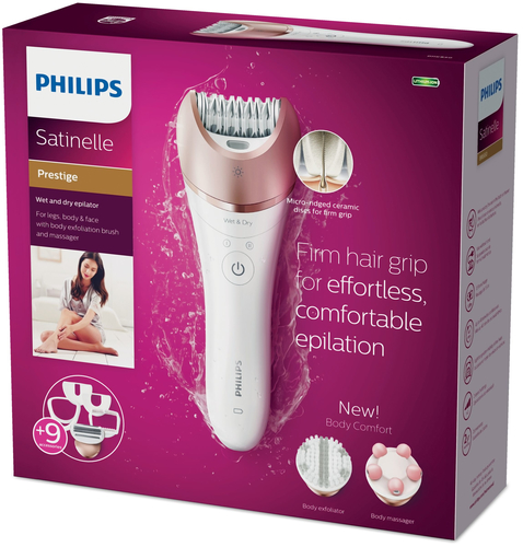 Philips Satinelle Prestige BRE650/50 epilator 32 tweezers Metallic, White – image 2