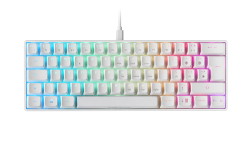 Mars Gaming MKMINIWBPT Ultra-Compact Mechanical Keyboard Full RGB Chroma Switch OUTEMU PRO Blue White Portuguese Language – image 1