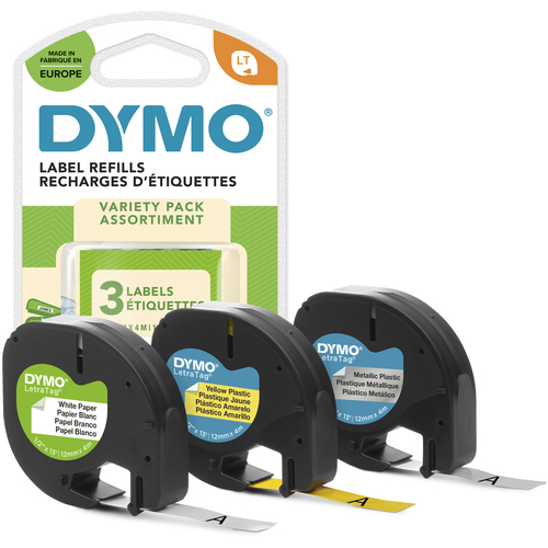 DYMO LetraTAG Starter Pack - Wit, zilver, geel