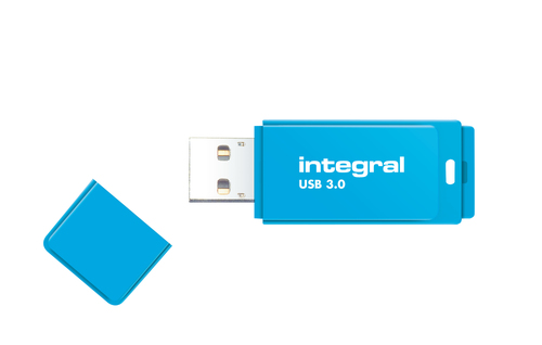 Integral 16GB 2PK USB2.0 DRIVE NEON BLUE YELLOW E-TAIL
