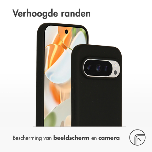 Accezz Liquid Silicone Backcover Google Pixel 9 / 9 Pro - Zwart, afbeelding 6