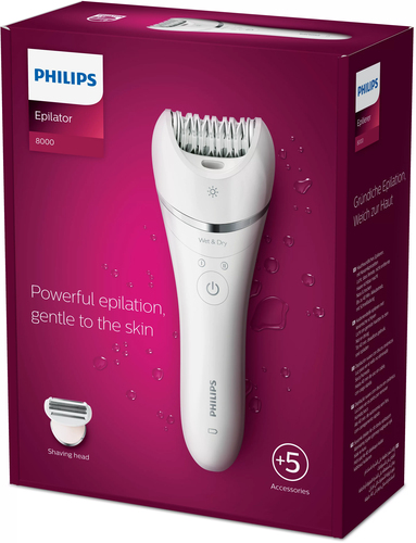 Philips Epilator Series 8000 BRE710/01 Wet and dry epilator with 5 accessories – image 4