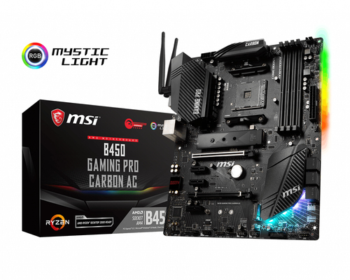 MSI B450 GAMING PRO CARBON AC материнская плата AMD B450 Разъем AM4 ATX