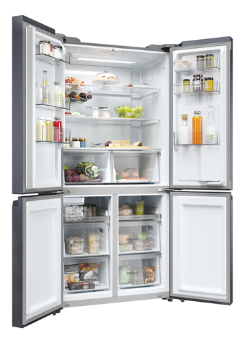 Haier HCR5919EHMB American Fridge Freezer in Brushed Black with Ice Wa - image 5
