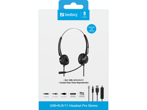 Sandberg USB+RJ9/11 Headset Pro, afbeelding 8