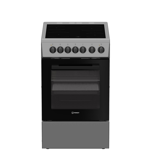 Indesit I5V3PCS Freestanding cooker Electric Ceramic hob Black, Stainless steel – image 1