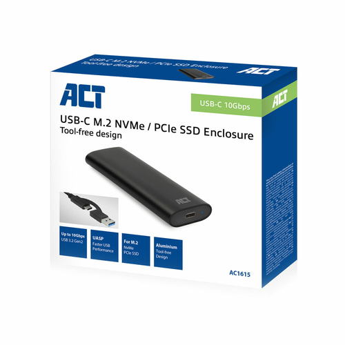 ACT Connectivity USB-C M.2 NVMe / PCIe SSD Behuizing, tool-free externe behuizing, afbeelding 9