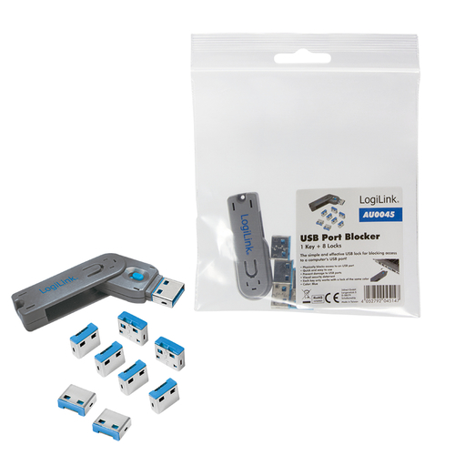 LogiLink USB-A port blocker 1x key and 8x locks – Foto 6 von 7