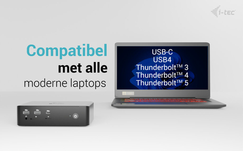 I-Tec - docking station - USB-C  USB4  Thunderbolt 3  Thunderbolt 4  Thunderbolt 5 - 2 x HDMI 2 x Thunderbolt 5 - 1GbE 25GbE – Foto 8 von 11