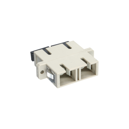 Product image: InLine Fiber Optical Adapter Duplex SC/SC MM Ceramic Sleeve with Flange grey