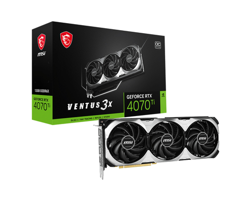 MSI VENTUS GEFORCE RTX 4070 TI 3X E 12G OC видеокарта NVIDIA 12 GB GDDR6X