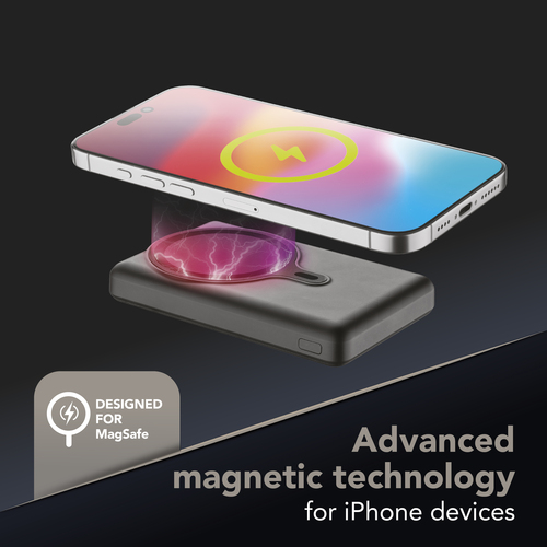 Cellularline MAG 10,000 MAGNETIC WIRELESS POWER BANK BLACK – image 2