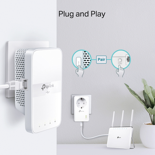 TP-Link TL-WPA7617 KIT V1 Wi-Fi Kit Powerline-adaptersæt – billede 4